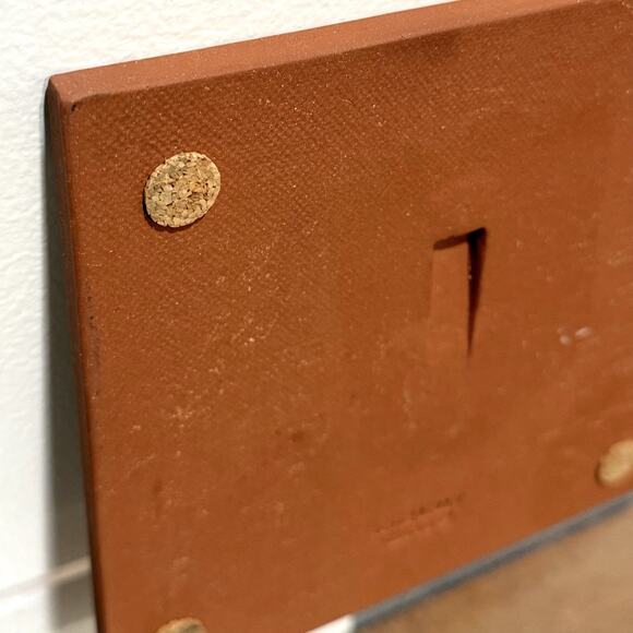 Kate Lally Ceramics Fern Leaves Tile Wall Hanging Trivet TerraCotta 6" x 6" - Picture 2 of 4